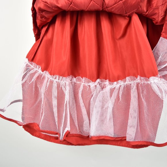 Red pin tuck party dress - Picture 6 of 6